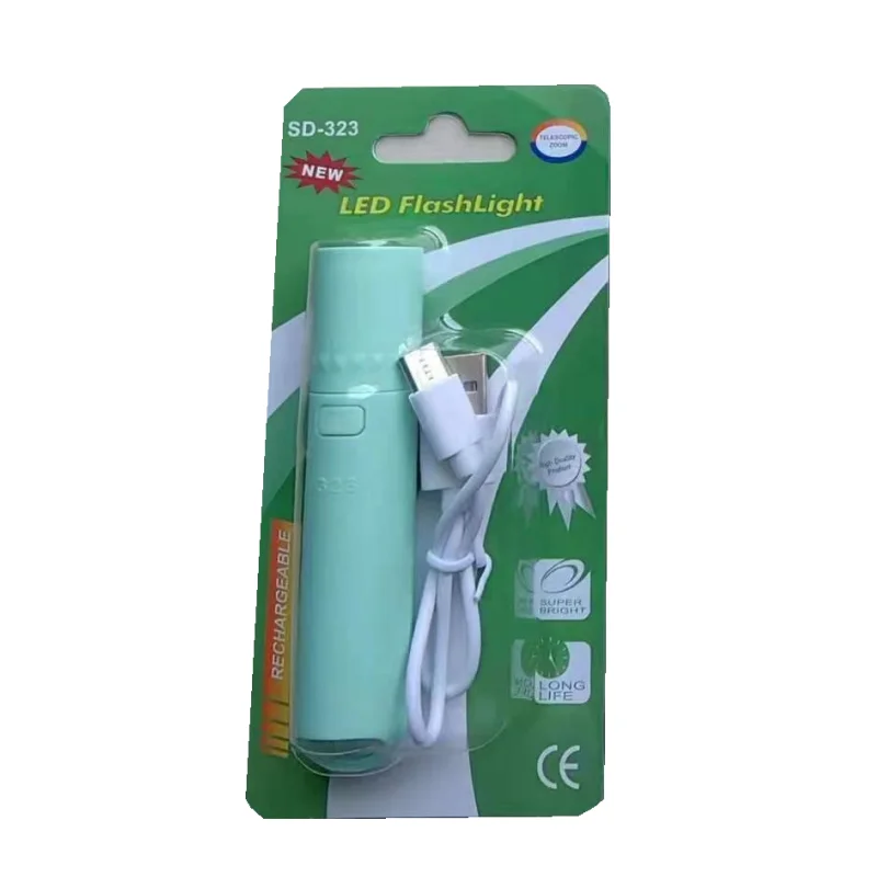 SD-323 Ручной Карманный аварийный фонарик со вспышкой перезаряжаемый светодиодный