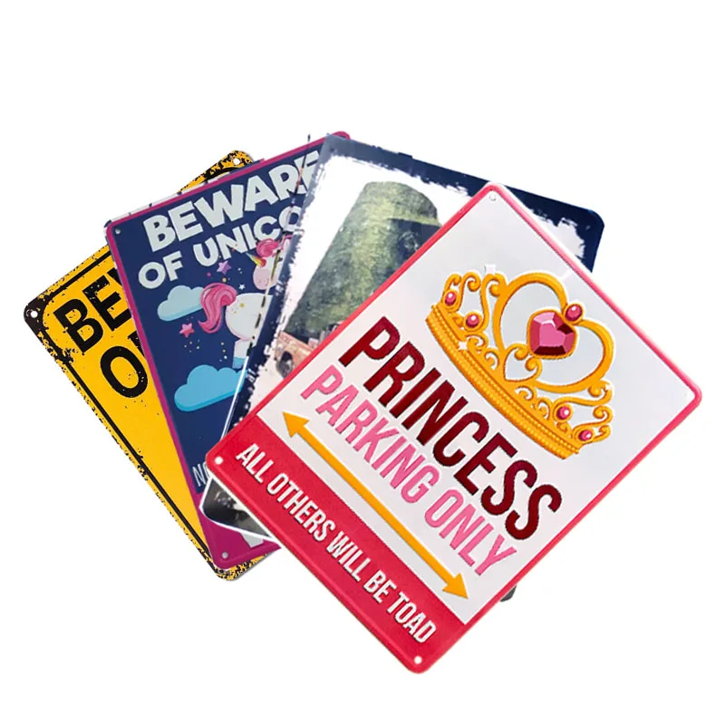 factory price 43.2*30.5 cm flat or embossing logo wholesale decor custom metal signs vintage tin sign