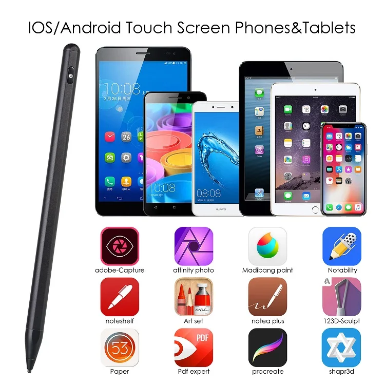 3rd Gen Active Stylus Pen for Tablet & Iphone  with 1.5mm Fine Tip High Precise Tablet Pen for Drawing