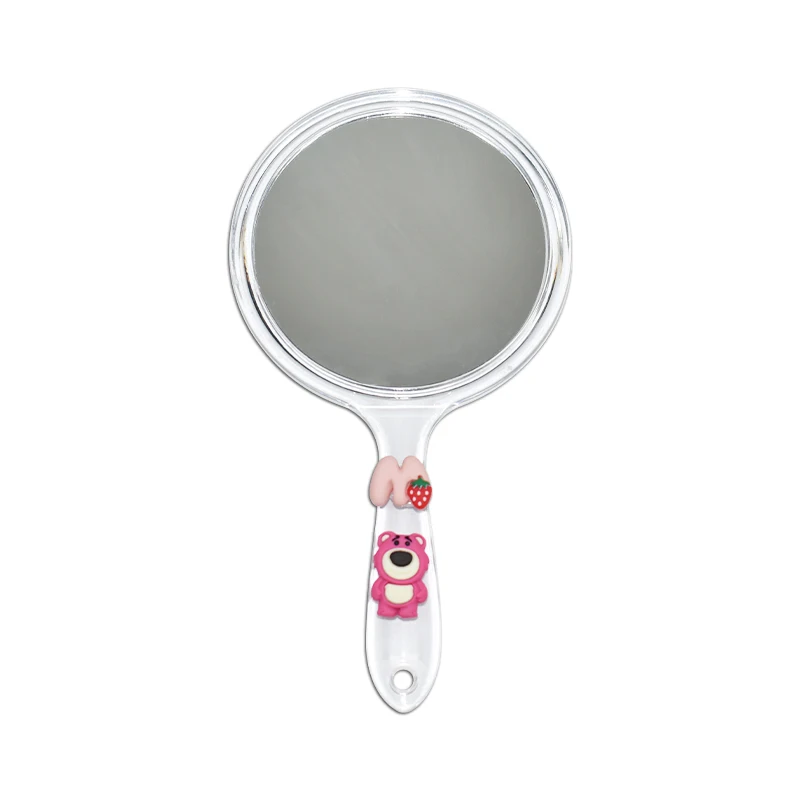 Custom Logo Travel Portable Compact Handheld Espejo Pocket Hand Mirror Makeup Mirror For Women Salon Hairdressing
