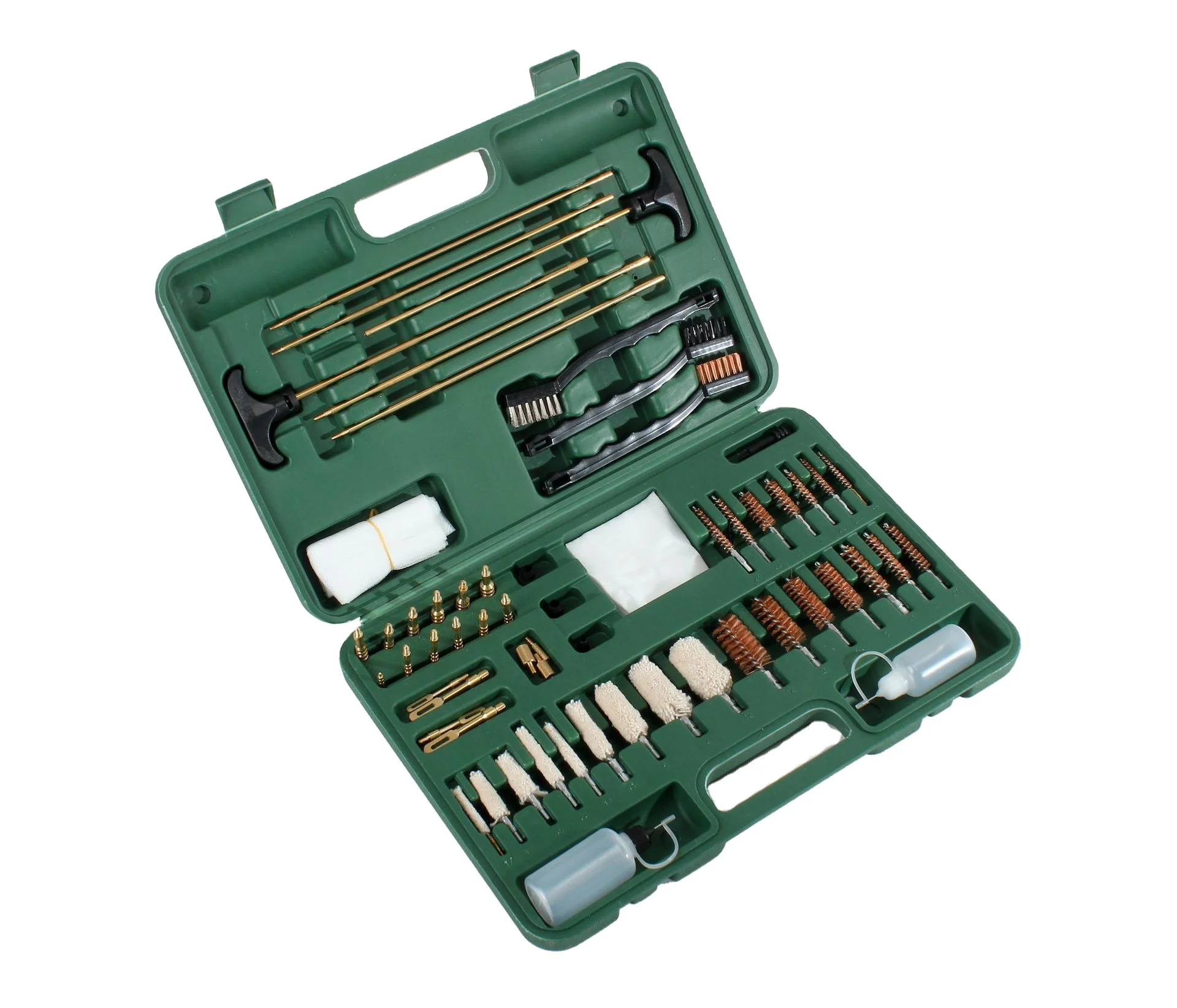 58pcs Brass/plastic Universal Cleaner Brushes Kit With Carrying Case Tactical Wholesale Gun Cleaning Kit