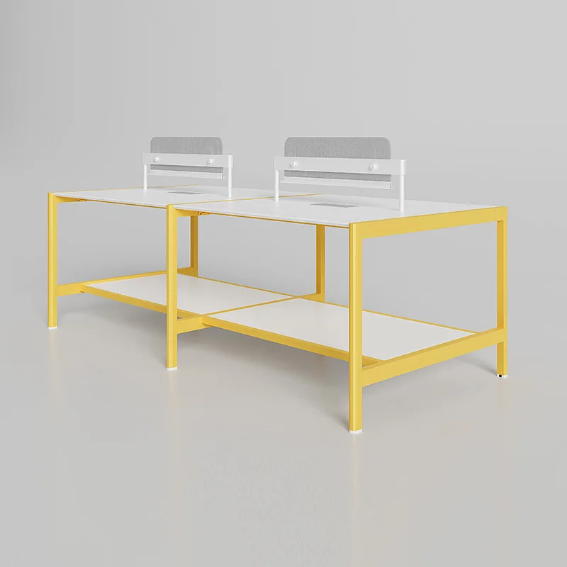 Meetco new design furniture open office area 4 people table computer partition cubicle office workstation desks