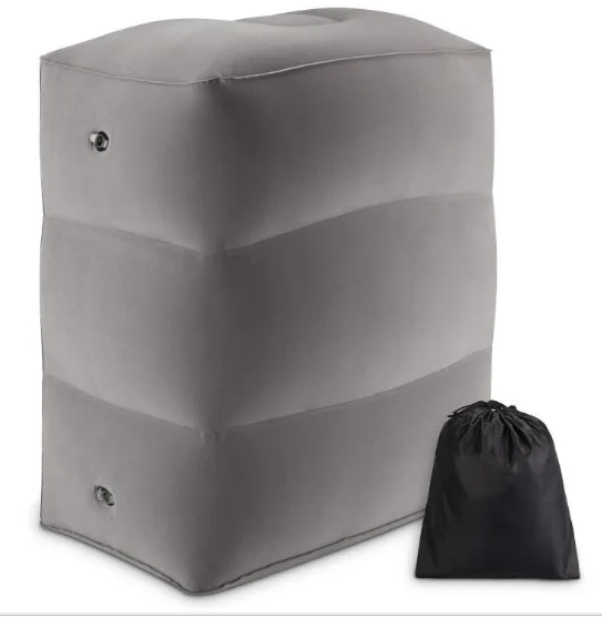 Hot Adjustable Height Cushions Kids Adults Office Home Airplane Travel Inflatable Foot Rest Pillow for Travel