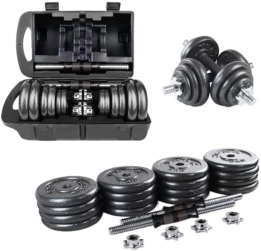 adjustable dumbbell set  cast iron dumbbell  dumbbell with carry case