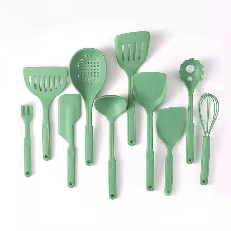 Silicone Kitchen Cooking Utensil Set LFGB Standard Tamagoyaki ,Turner Tong, Spatula Kitchen Gadgets Tool for Nonstick Cook