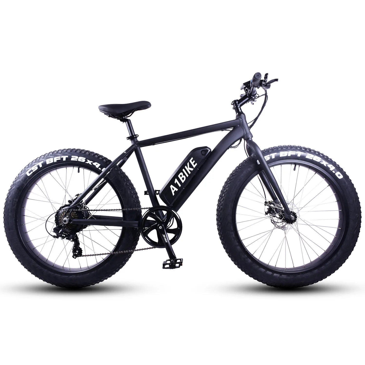 Speed sensor mountain off-road 4.0 fat tire beach electric bicycle 26 inch hard fork power assisted lithium tram