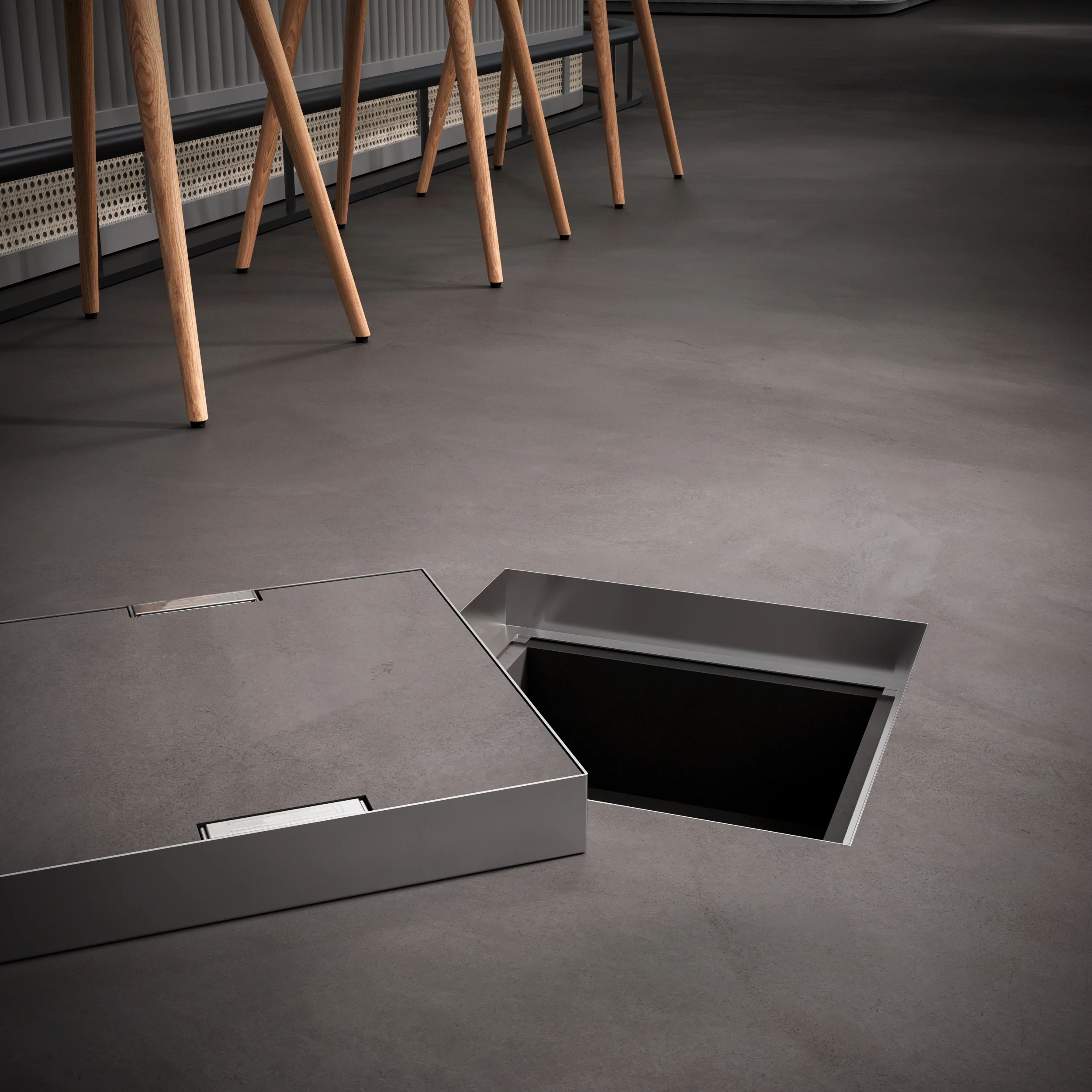 Custom 304/201 Stainless Manhole Cover and flames Sewer square decorative sinking-mode well lid