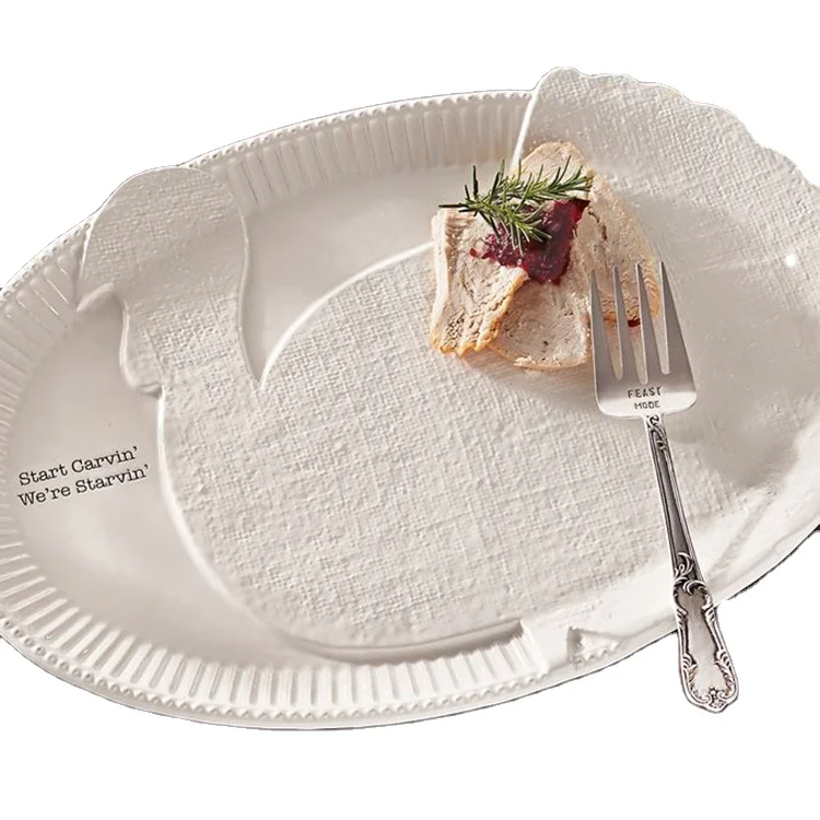 Best Seller Newly Released Hot Design Blue Porcelain Plate Brown Ceramic Plates Dishes Plates Ceramic Set