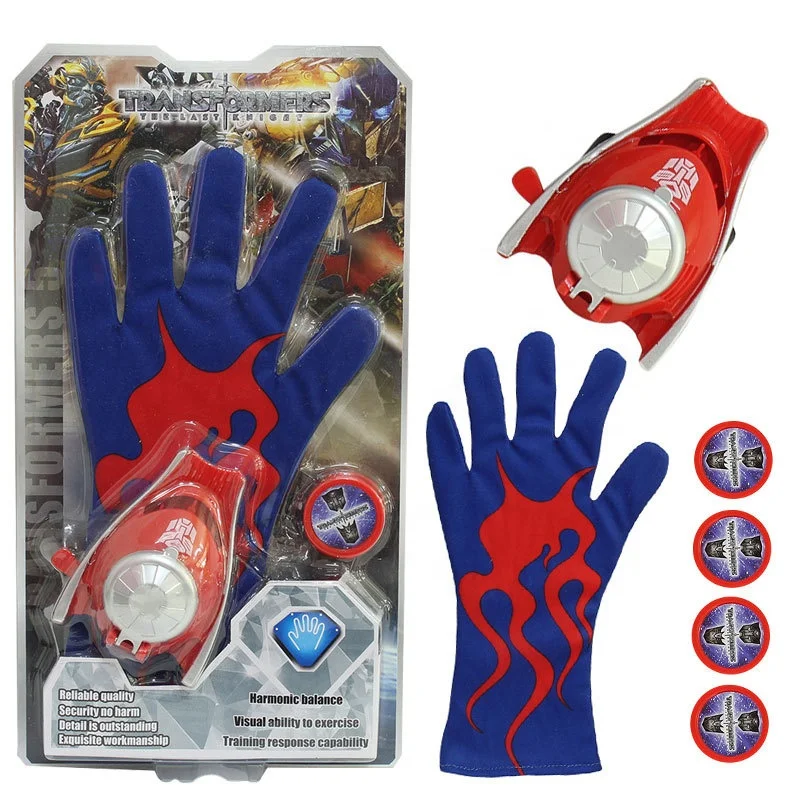 Wholesale TV&Movie Superhero Shooter Toy Halloween Party Decoration Toys Captain Spider Man Cards Launcher Hand wear for Kids