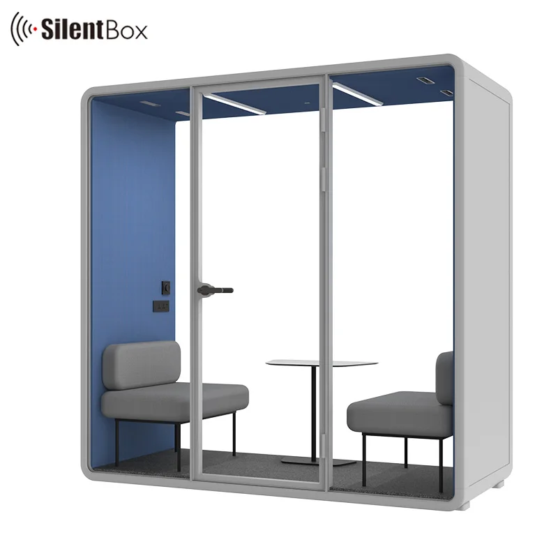 SL Размер Конференц-зал Офисные капсулы Звукоизолированные с компактной ламинатной мебелью акустическая комната