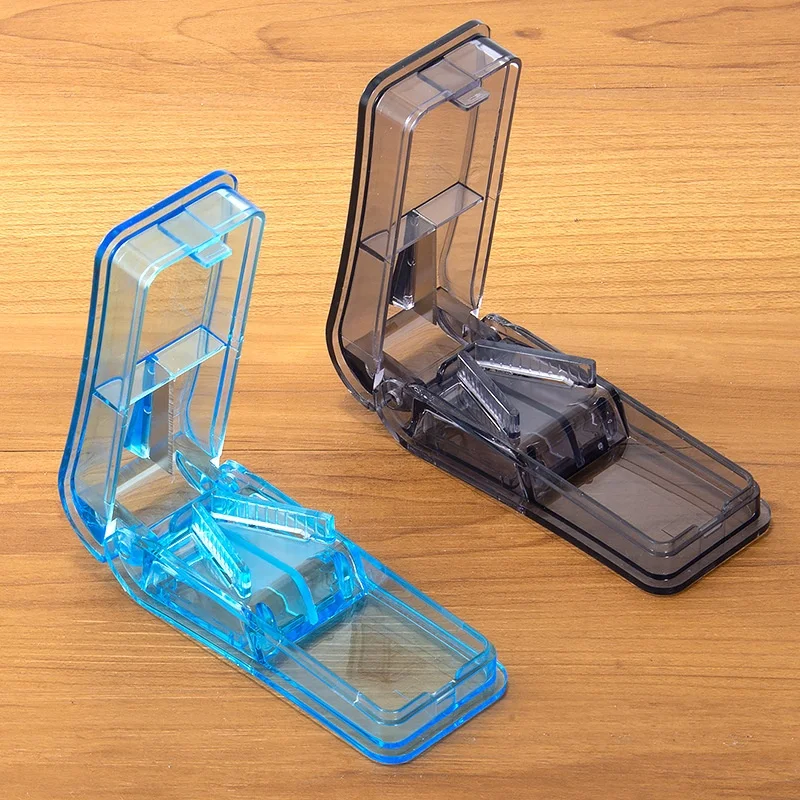 Cheaper Price Convenience Medical Pill Splitter Tablet Cutter With Pill Box Colorful Pill Cutter