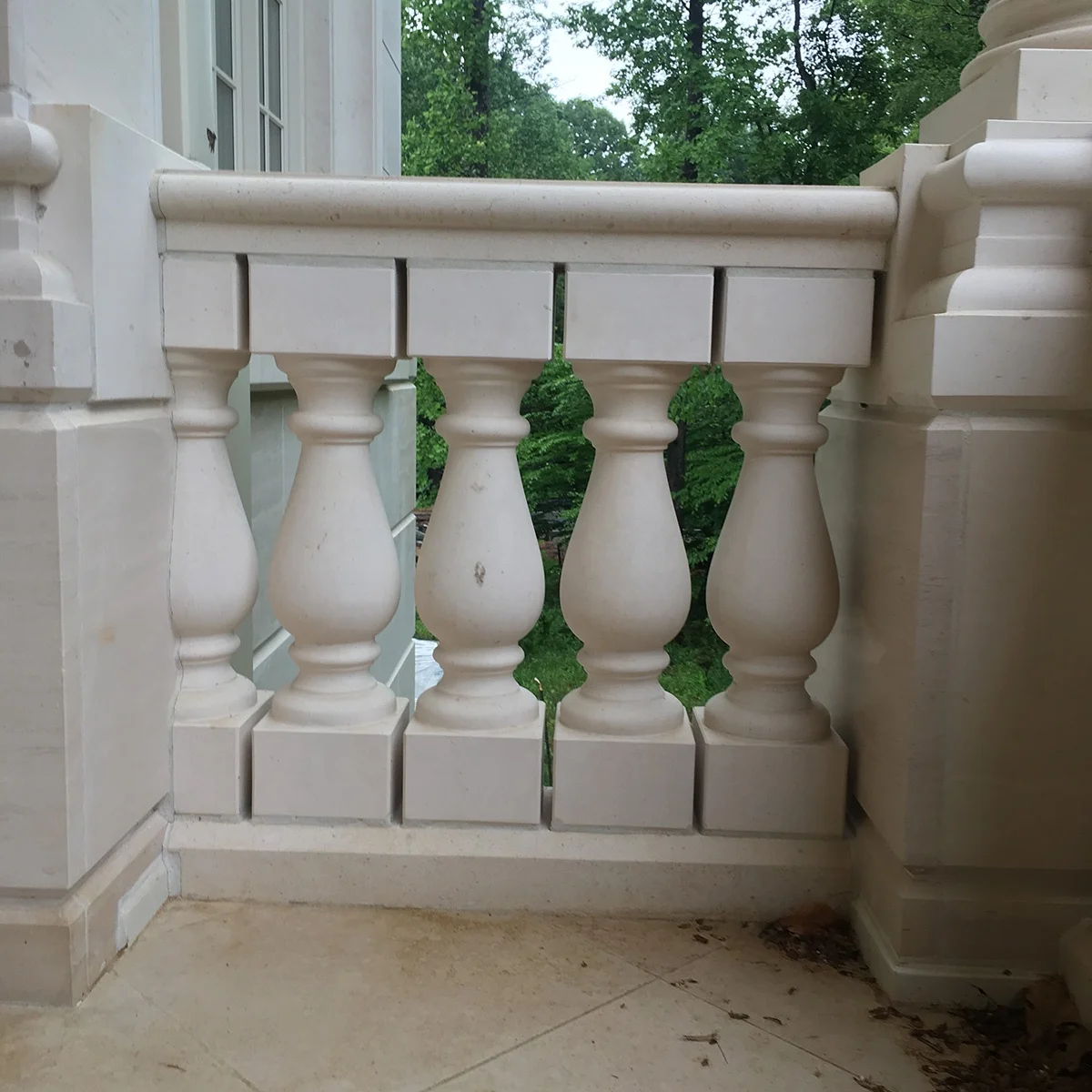 Marble balustrade stone balusters natural stone columns stone balcony design column