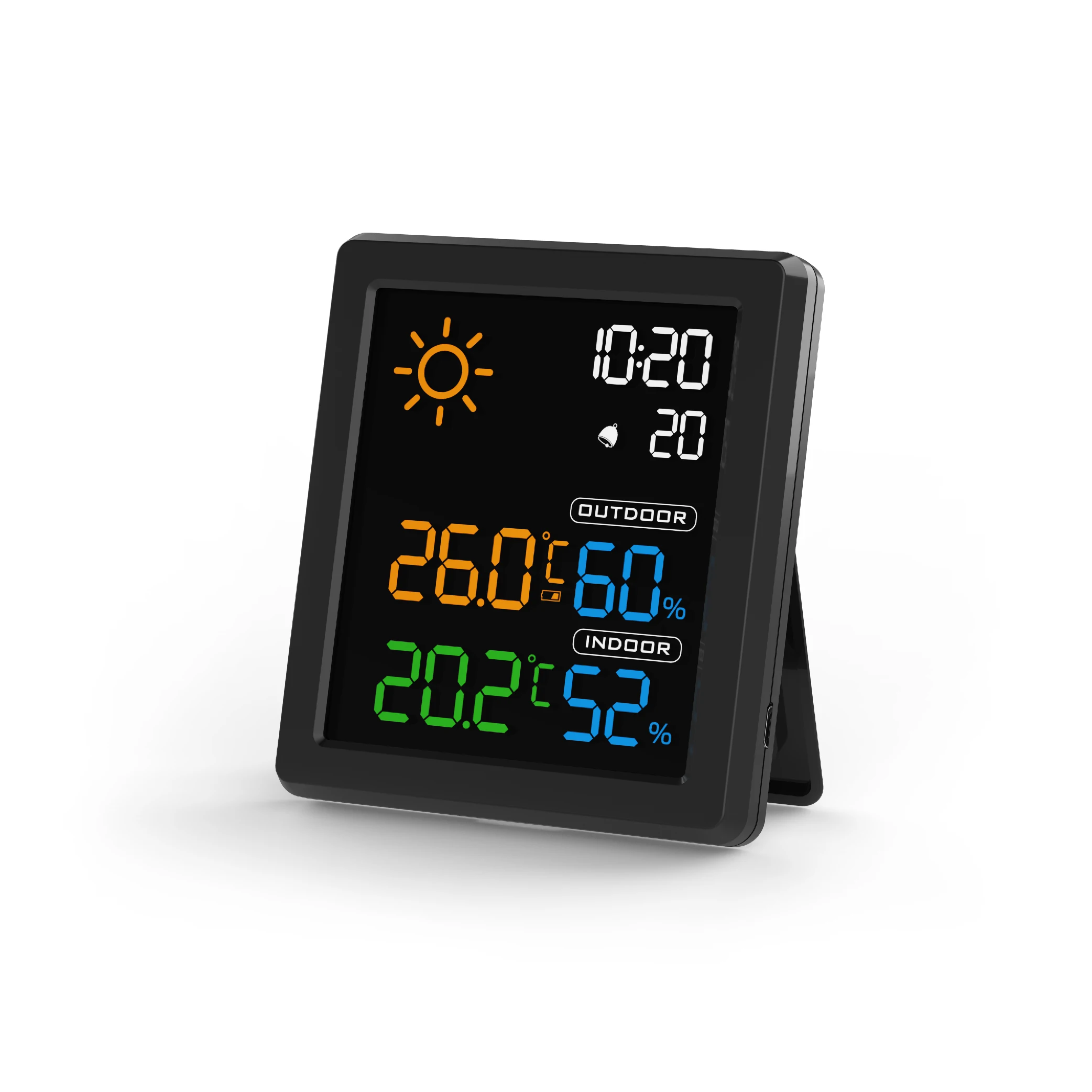 Метеостанция EWETIME Mini HD с цветным ЖК-дисплеем умный гигрометр термометр Повтор сигнала настольные часы