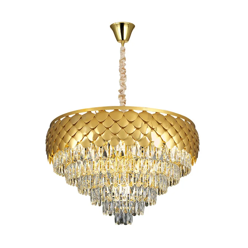 Modern Luxury Indoor Lighting Crystal Pendant Light Lustre De Cristal Chandelier Crystal Lights Hanging Chandelier Lamp