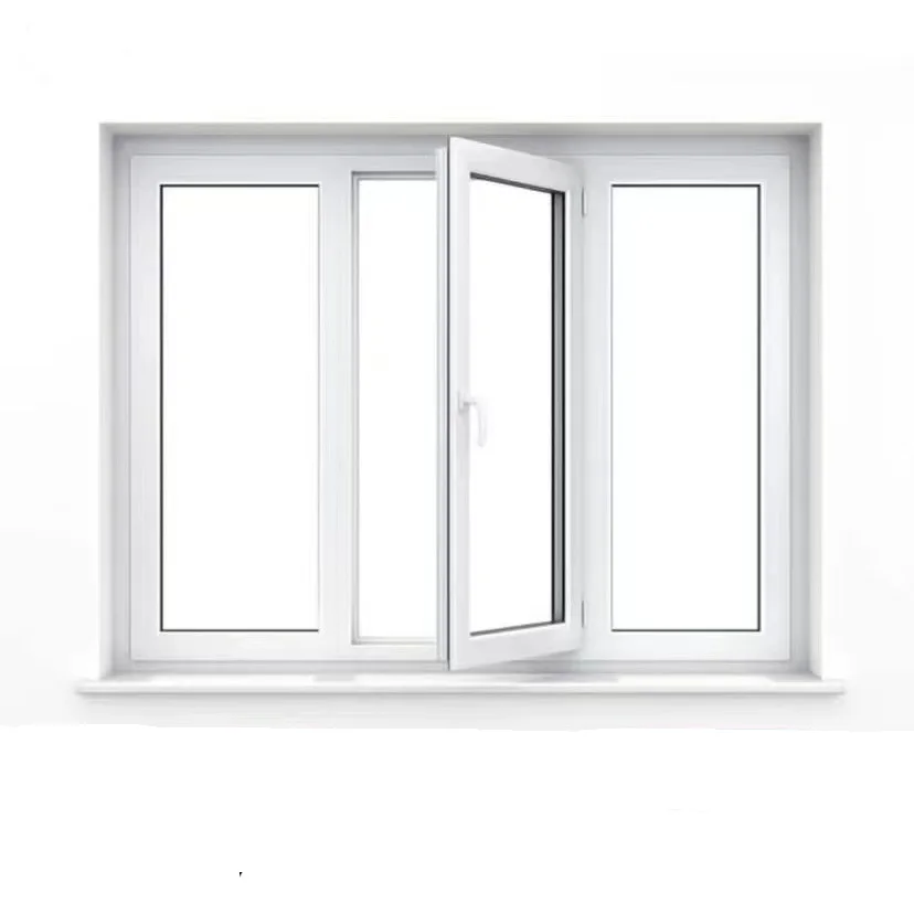 Factory customization European design UPVC windows double glazing swing PVC casement window