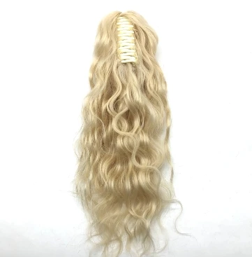 12inch Claw Clip Ponytail blonde Natura Black Fast shipping wholesale Good quality 100% human hair kinky curl hair ponytail