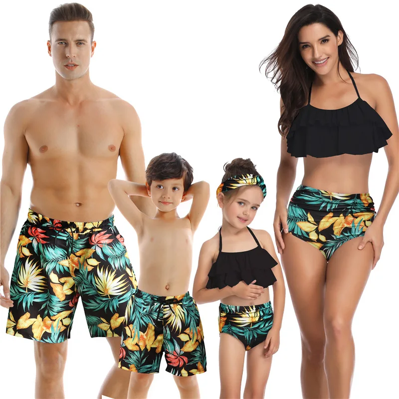Mother and Daughter Matching Swimsuit Kid Modeling Swimwear Kids String Bikini OPP Bags for Women Adults Swimming Bikini 10pcs