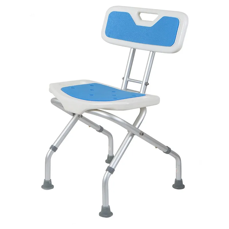 New products durable anodized aluminum frame foldable bath stool and foldable back bath chair for the elderly
