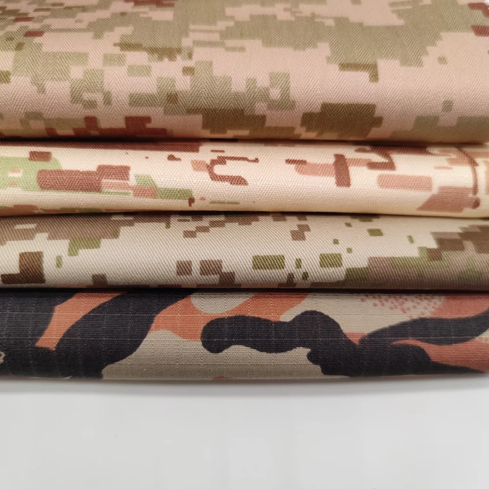 Saudi Arabia uniform fabrics ripstop checks desert camo anti-infrared anti-tear 65 poly 35 cotton fabric