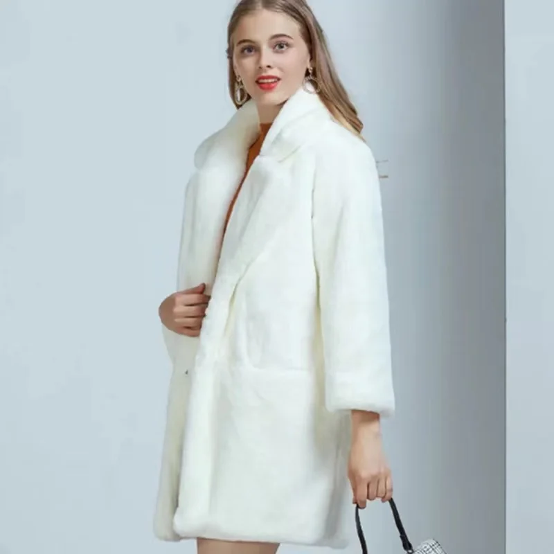 OEM custom wholesale Plus size ladies faux fur coat big size 8XL women jacket fashion winter coat faux fur shenzhen lily Cheng