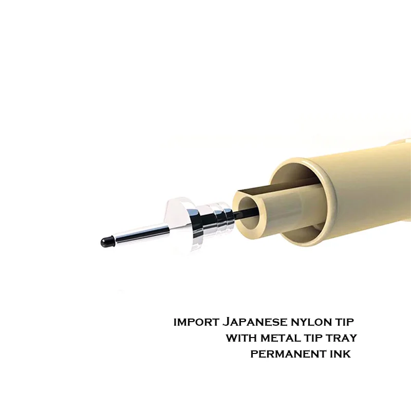 Wholesale 13 size Micron Pen Fine liner Ink Pens Waterproof black Ink Illustration Drawing Pens