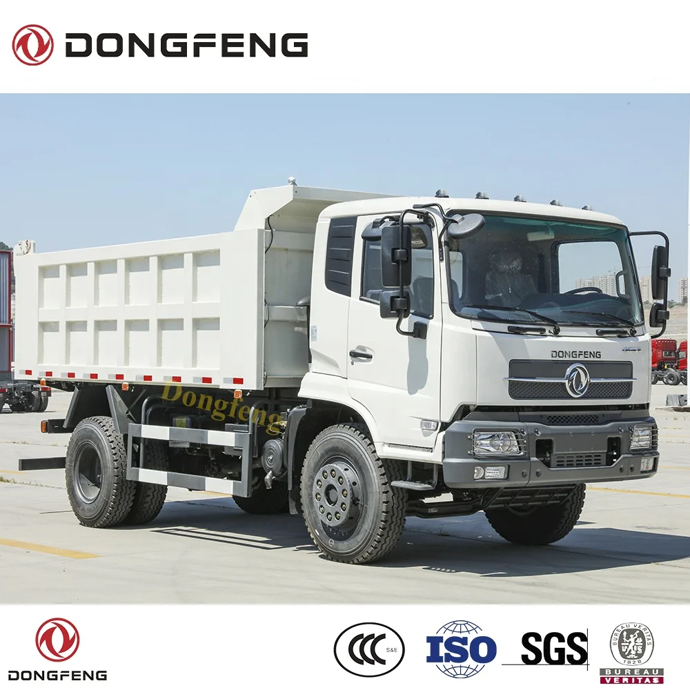 Dongfeng 4x2 dump truck 10 ton loading capacity cummins 210 HP diesel engine LHD  tipper truck