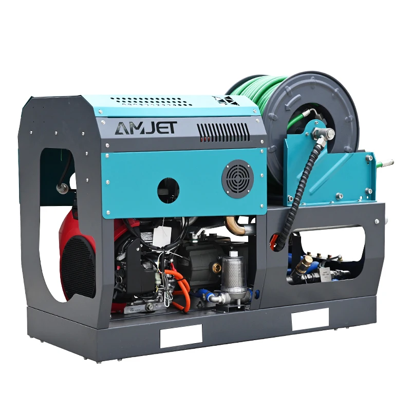 AMJET 2610psi 8GPM  Gasoline Engine RS System in Order to Clean the Pipe Jet Machine for Sewage Pipes Sewer Jet Machine