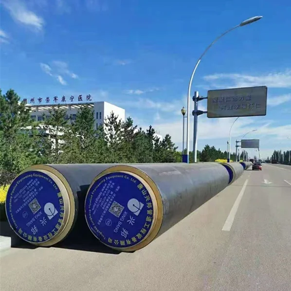 directlt buried underground hdpe polyurethane pu foam thermal isolation pu foam steel pipe for central heating and cooling
