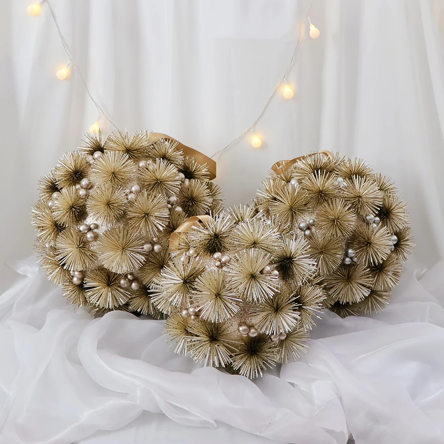 Flower arranging the ball ornaments  different sizes ball christmas glitter hanging ball Christmas decor