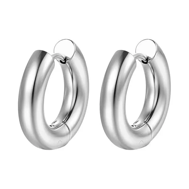 Stainless Steel AlloyFashion Jewelry Earrings Popular Leather Piercing Zodiac Sign Rhinestone African Bride Pave Hoop Earrings