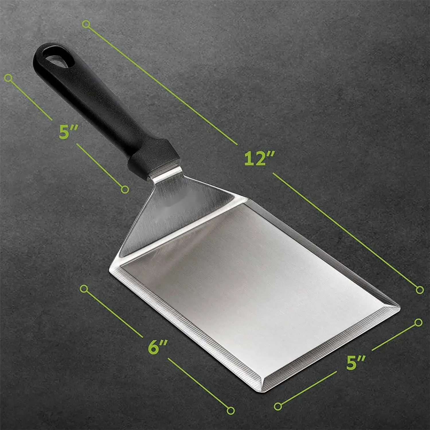 Griddle Accessories Large Burger Patty Grill Spatula for BBQ with Cutting Edges