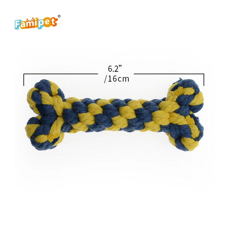 Famipet хлопковая веревка с дизайном костей на заказ игрушка для собак прочная прорезывания зубов и жевания