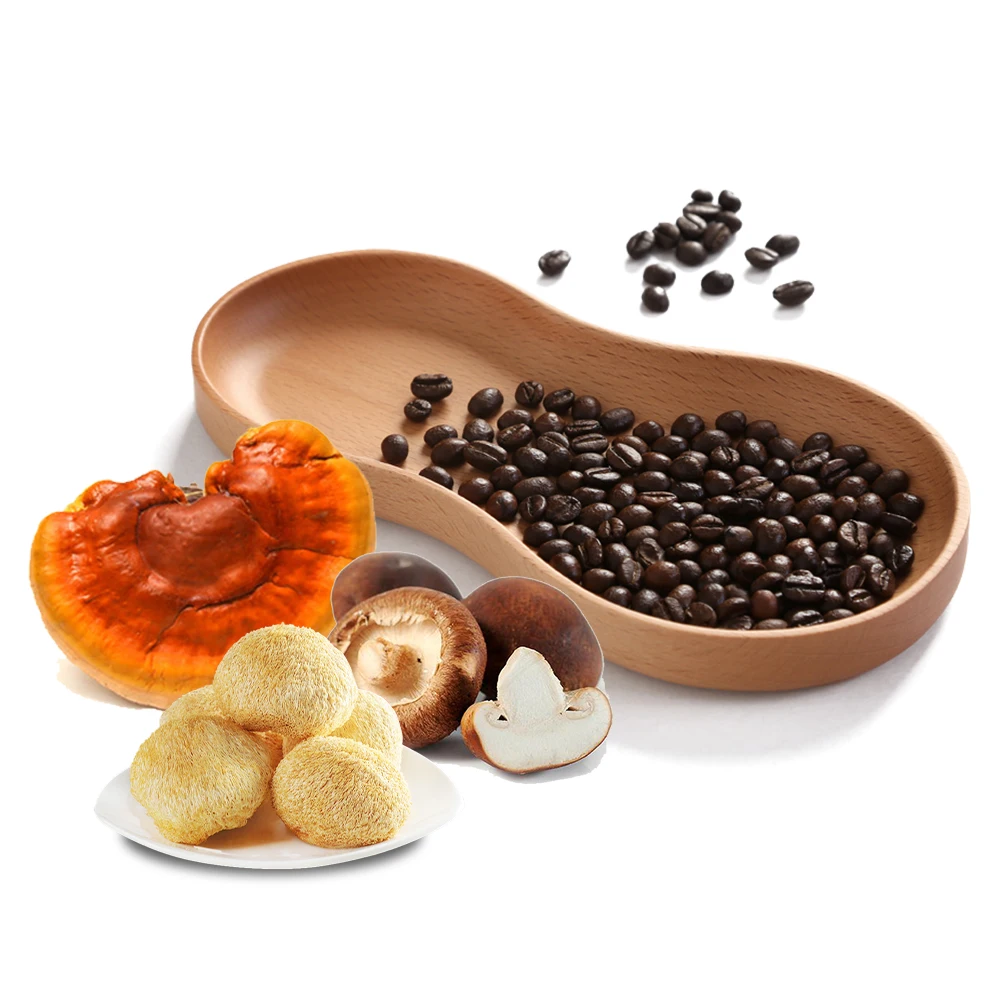 OEM пользовательская этикетка, лучшее качество, жаренарабика, кофейные зерна, экстракт грибов, выпечка