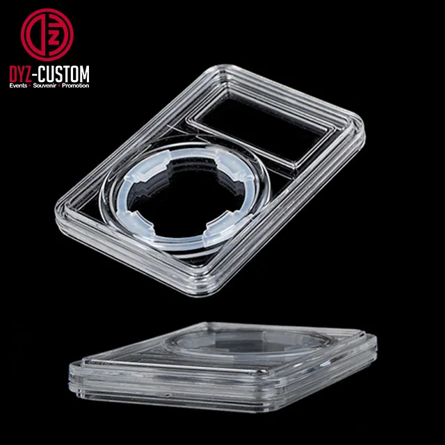 Clear Acrylic Coin Display Slab Coin Holder Storage Box 14mm to 40mm