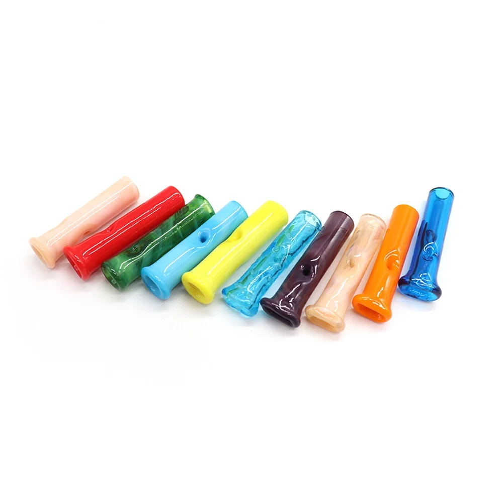 Glass Pipe Rolling Tip Steamroller Glass Filter Tips Heady Cigaret Filter Tobacco Dry Herb Holder smoking accessories
