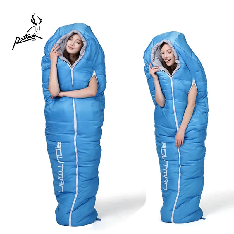 
RS-97 ROUTMAN Custom Printed Winter Outdoor Travel Waterproof Mummy Sleeping Bags for Cold Weather 