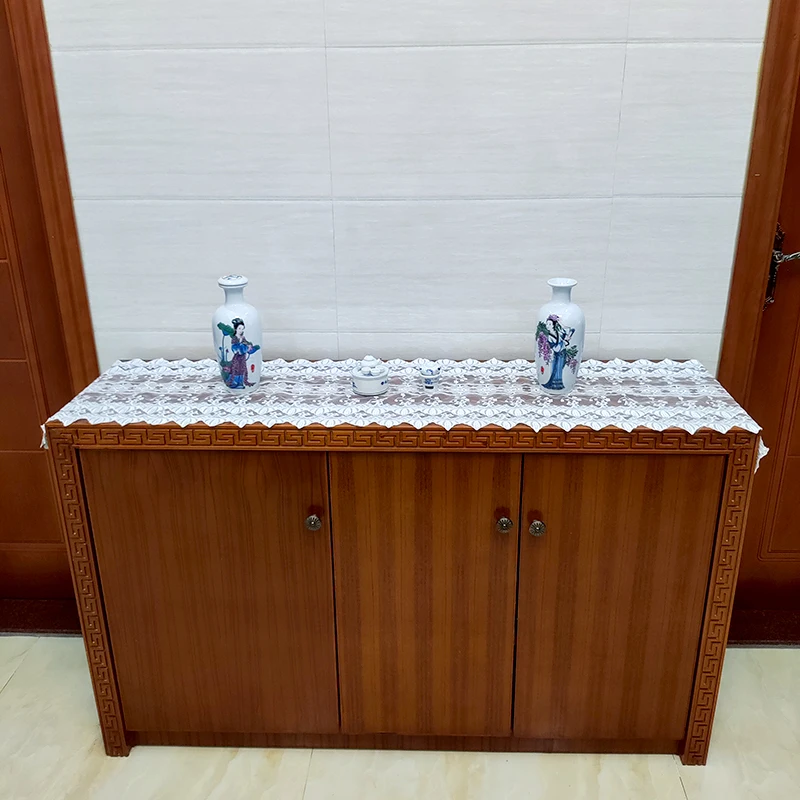 Embroidery tablecloth long lace hollow out cushion modern contracted style white