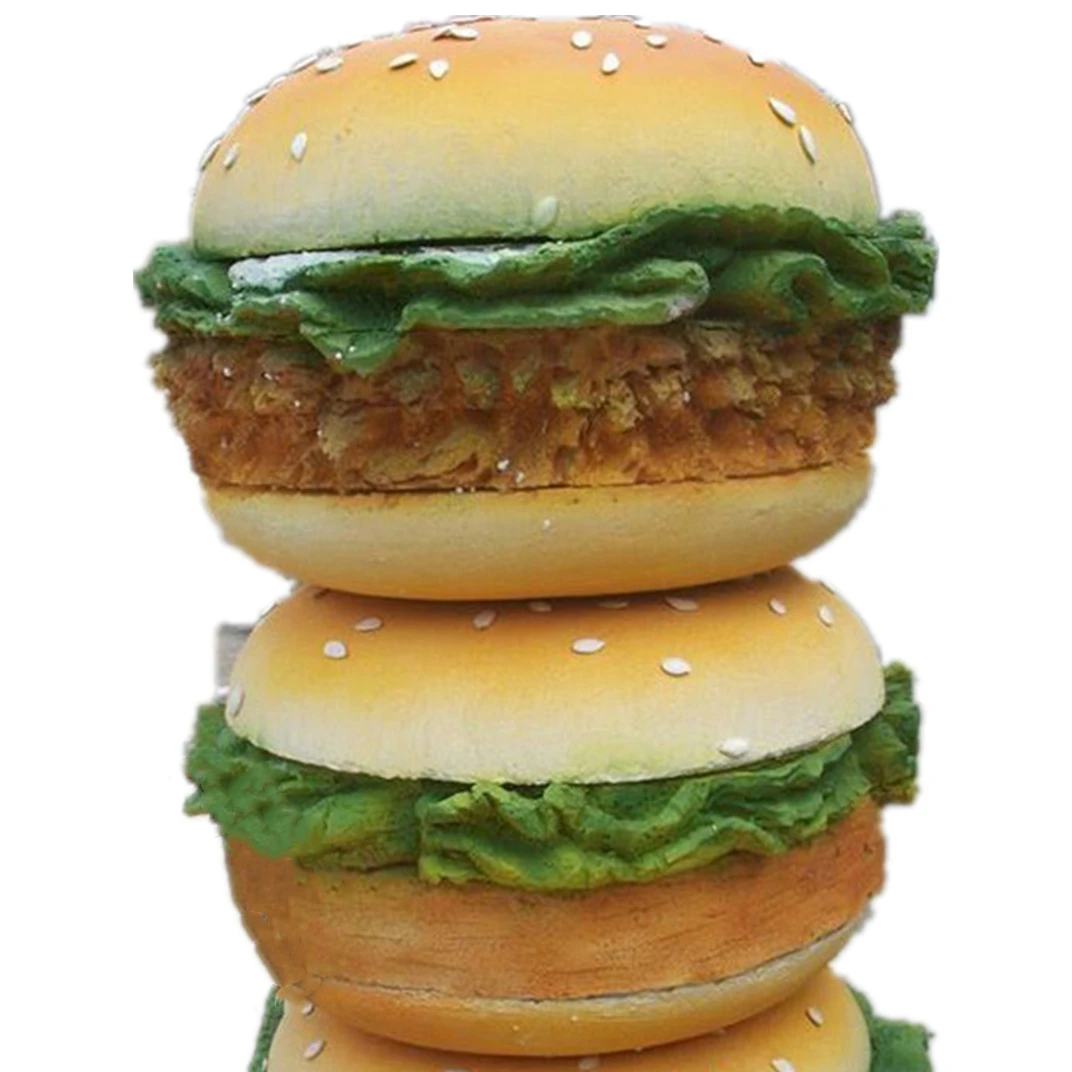 Hamburger ice cream sculpture oversized ice cream model shopping mall cold drink store large ornaments props