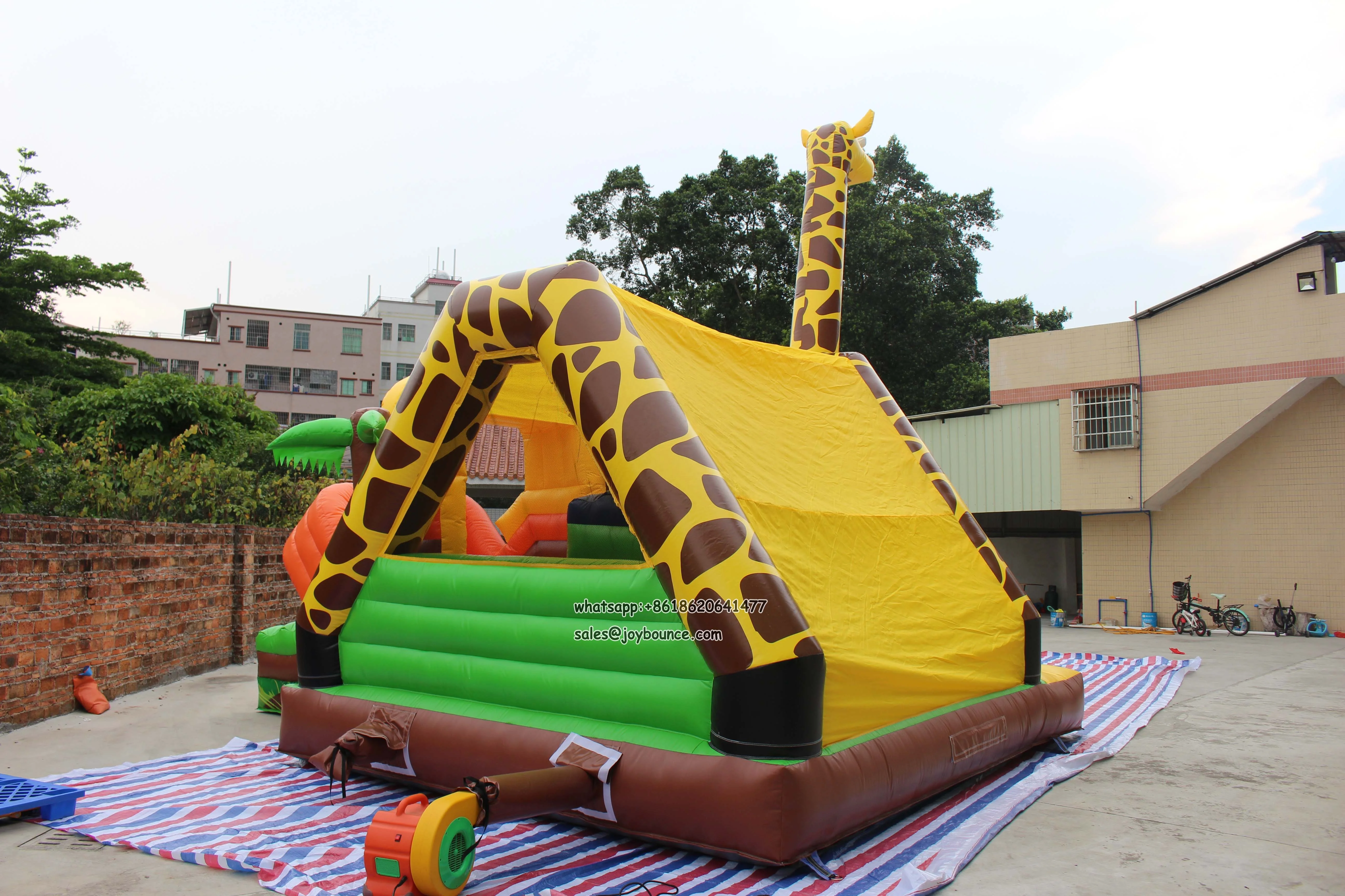 cute giraffe commercial jumping castles sale inflatable trampoline castles