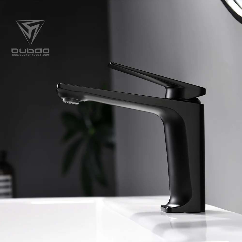 Competivity Price Good Quality Matte Black Bathroom Waterfall Basin Mixer Faucet