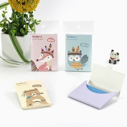 Natural flax keep face fresh and cool lady facial oil blotting paper