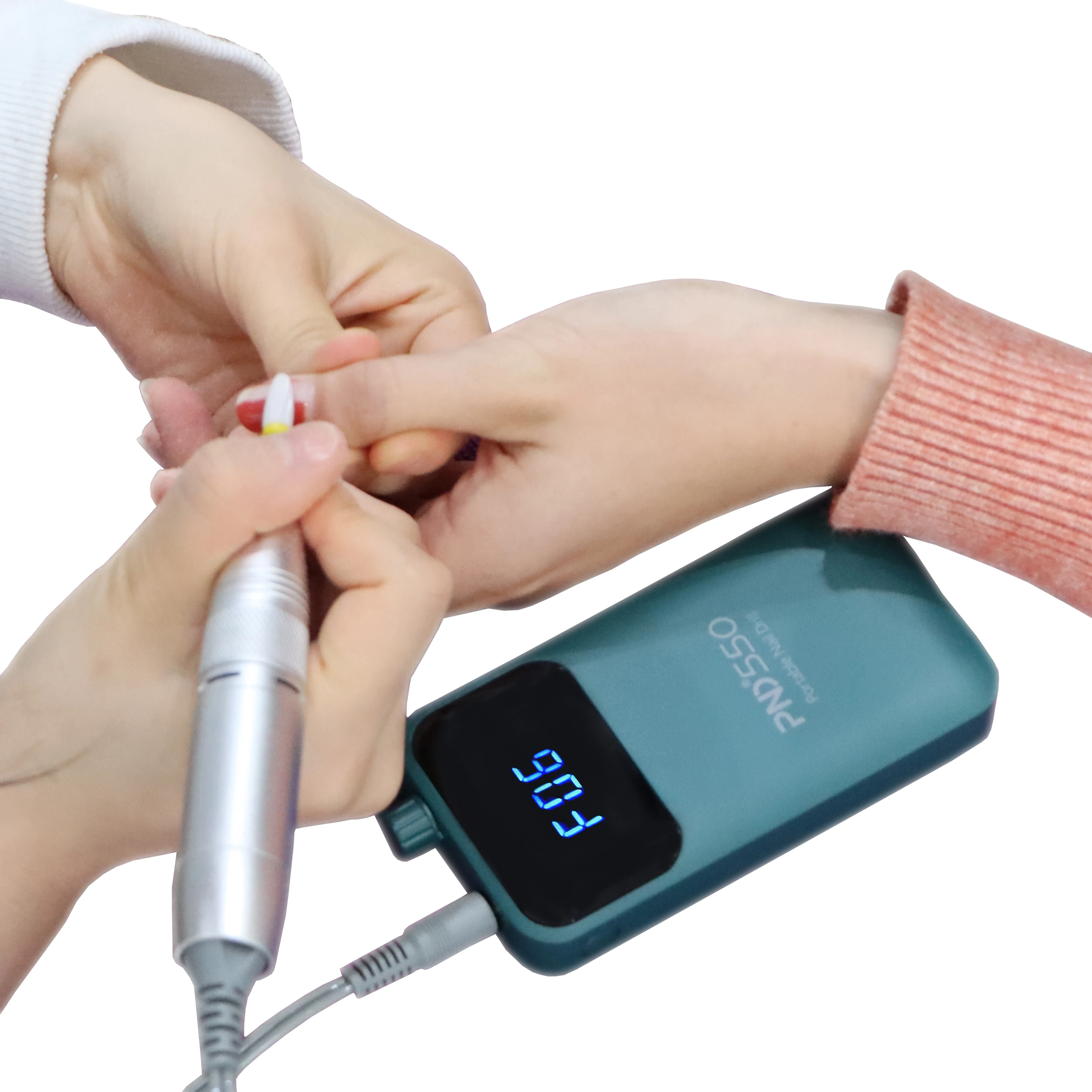 550 электрическая дрель для ногтей, 30000 об./мин. Для акриловых ногтей, перезаряжаемая электрическая машинка для пилки для ногтей