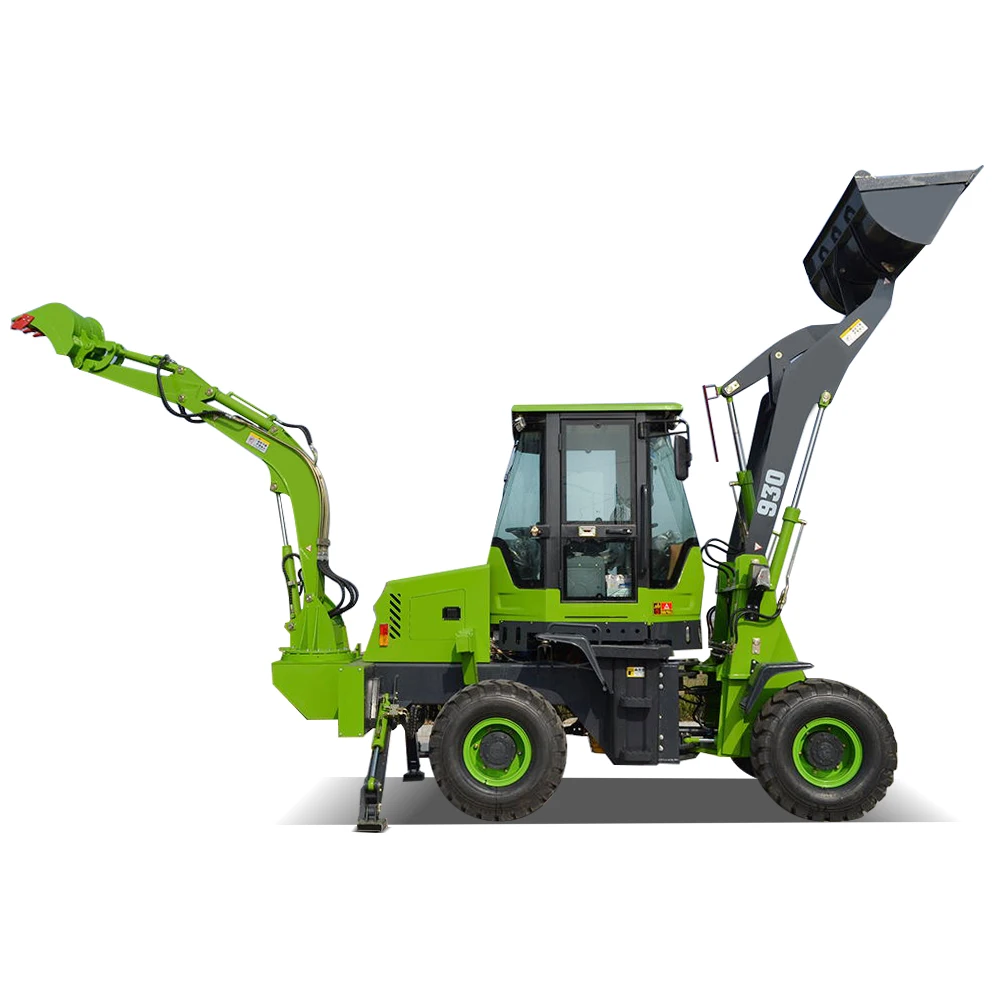 Hot selling 4x4 backhoer backhoe loader 1 ton 2 tons attachment backhoe wheel loader Germany