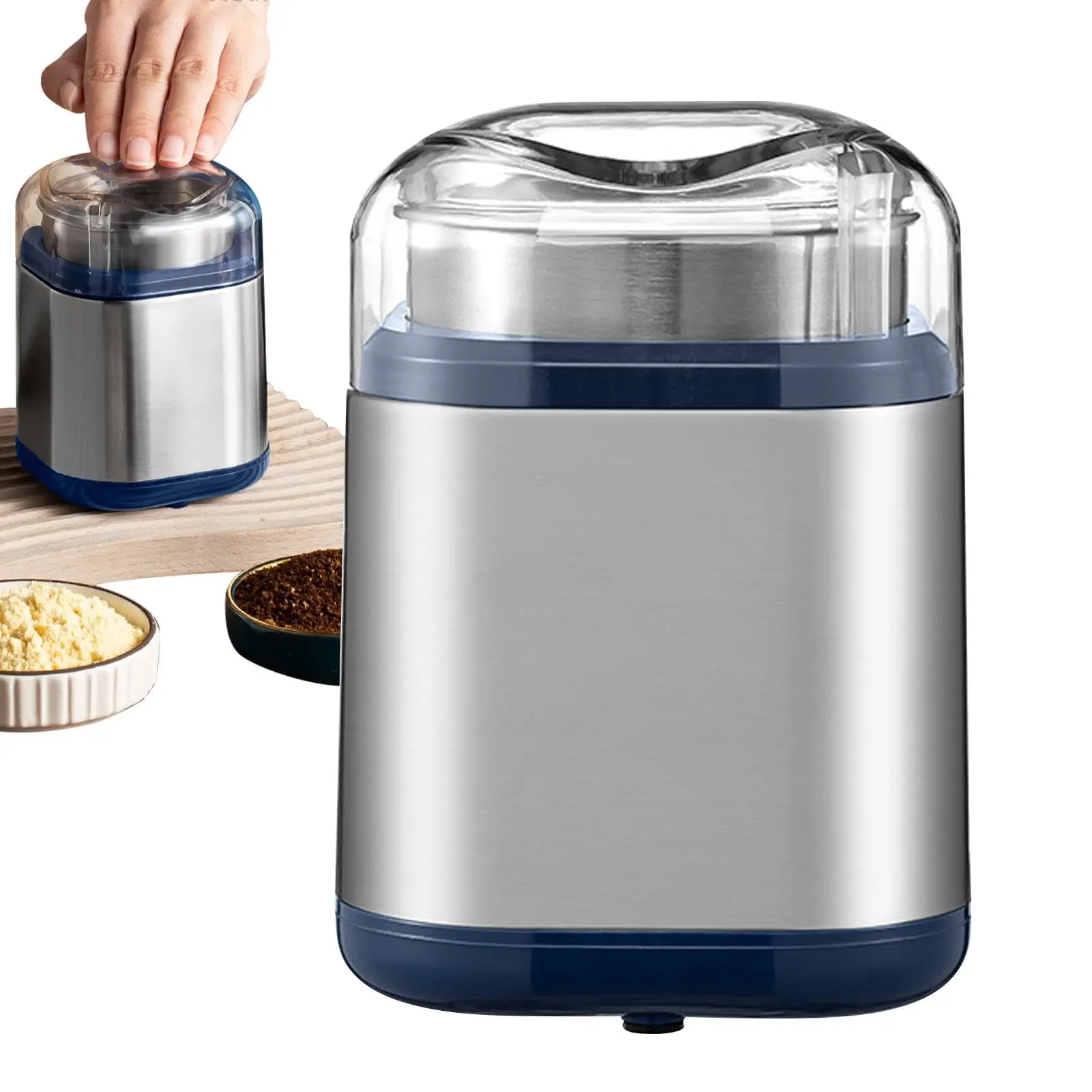 200W 50g Stainless Steel Electric Grinder Mini Grain and Coffee Dried Tofu Mill for Household Use