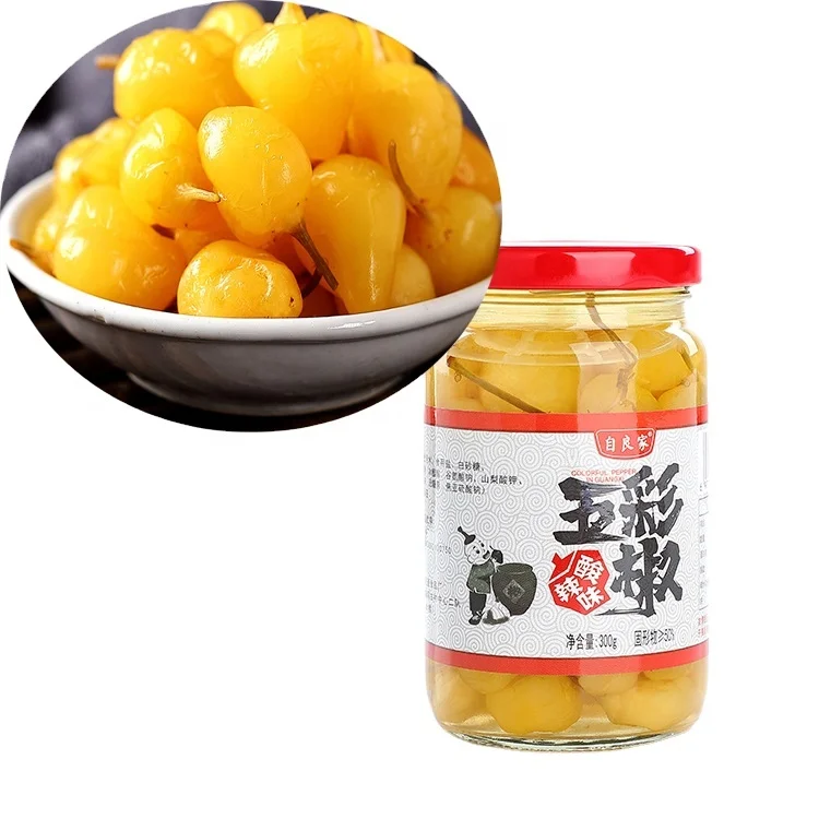 Guangxi colorful pickled pepper soy sauce chili hot and sour bell pepper appetizers
