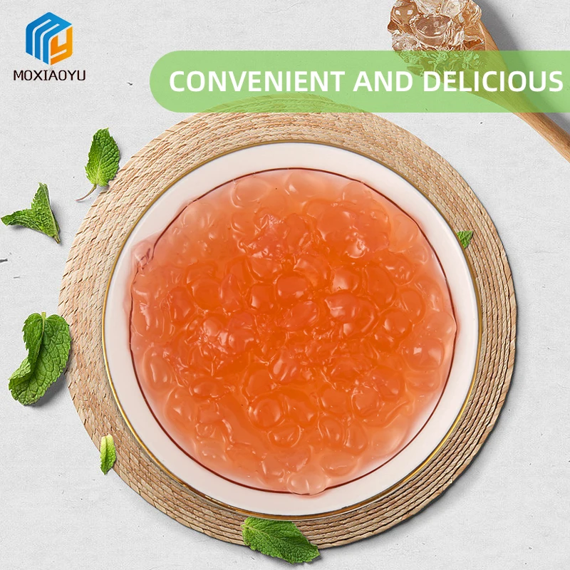 Hot Selling Multi Fruit Flavors Available Milk Tea Ingredients Popping Boba Instant Konjac Jelly Balls