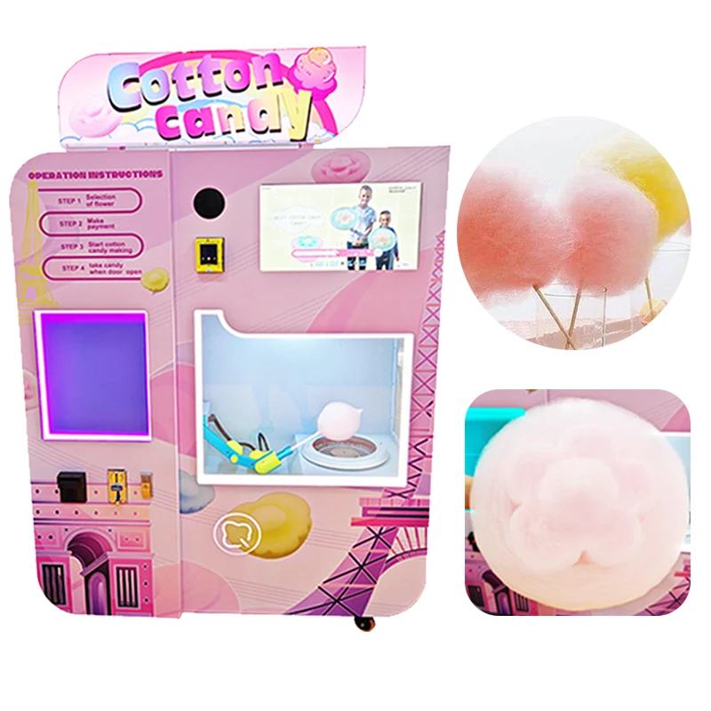 self-service intelligent Automatic  machine Fancy marshmallow making machine commercial cotton candy machine