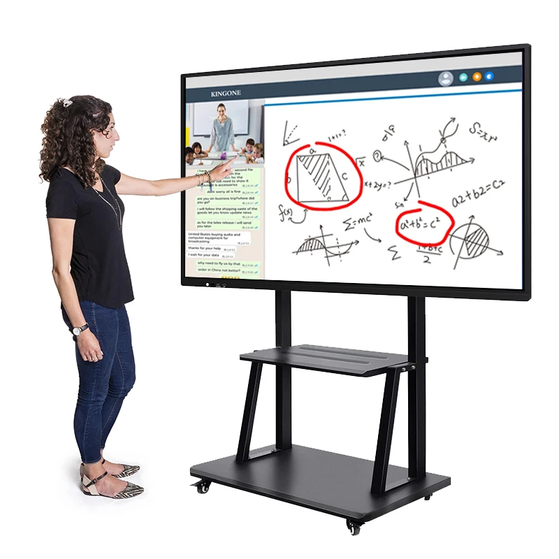 Multi touch screen 4K HD interactive board smart board for teaching