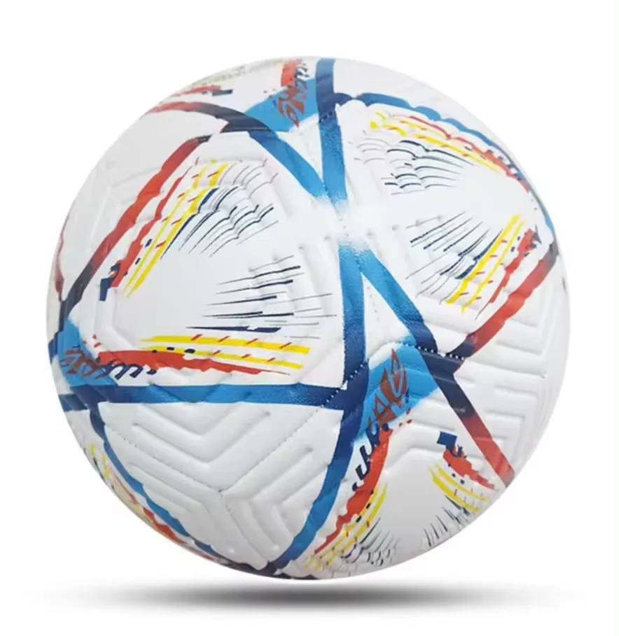 Factory wholesale custom printing cheap high quality official size 5 4 pu indoor outdoor rubber surface soccer balls