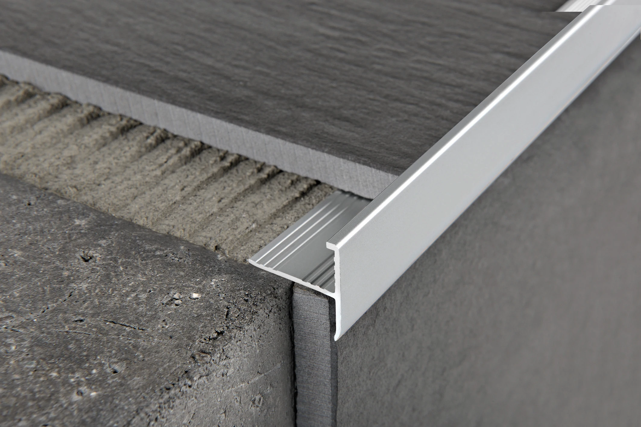 PROTERMSTEP Natural And Anodized Aluminium Stainless Steel New Step Cover Profile For Protecting The Edge Of The Step
